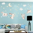 thumbnail image 3 of cute bunny rabbit animal removable wallpaper, 3 of 5