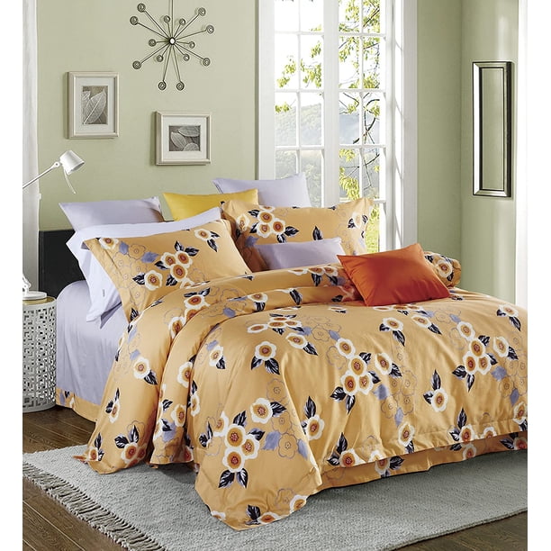 Bloomfield Floral Funda Nórdica 3pc Set Algodón Botánico Naturaleza Enredaderas Ramas