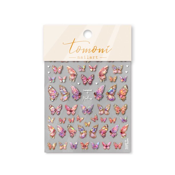 Fragmento de destello, concha, luz, mariposa, pegatinas para uñas de alta calidad, calcomanía para decoración de uñas de primavera, herramienta de manicura, decoraciones para uñas