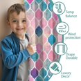 thumbnail image 3 of Blackout Kids Curtains,Multi Color Moroccan Checkered Pattern Childrens Insulated Curtains Set Of 2,Bedroom Essentials,Toddler Room Decor 42"x54", 3 of 5