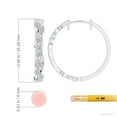 thumbnail image 3 of ANGARA Natural Diamond Leaf Hoop Earrings in 14K White Gold for Women (Size-1.6mm| Color-I-J| Clarity-I1-I2) | April Birthstone, Anniversary, Jewelry Gift for Women | Natural Diamond Earrings, 3 of 8