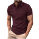 thumbnail image 1 of Casual Verano Tops Manga Corta Color Sólido con Agujeros Deportes de Moda de los Hombres Solapa, Camisa Transpirable para Diario, 1 of 2