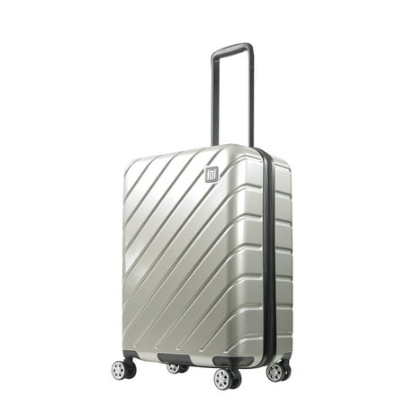 Velocity 27 Inch Rolling Luggage, Hardshell Suitcase with Spinner Wheels, Siliver