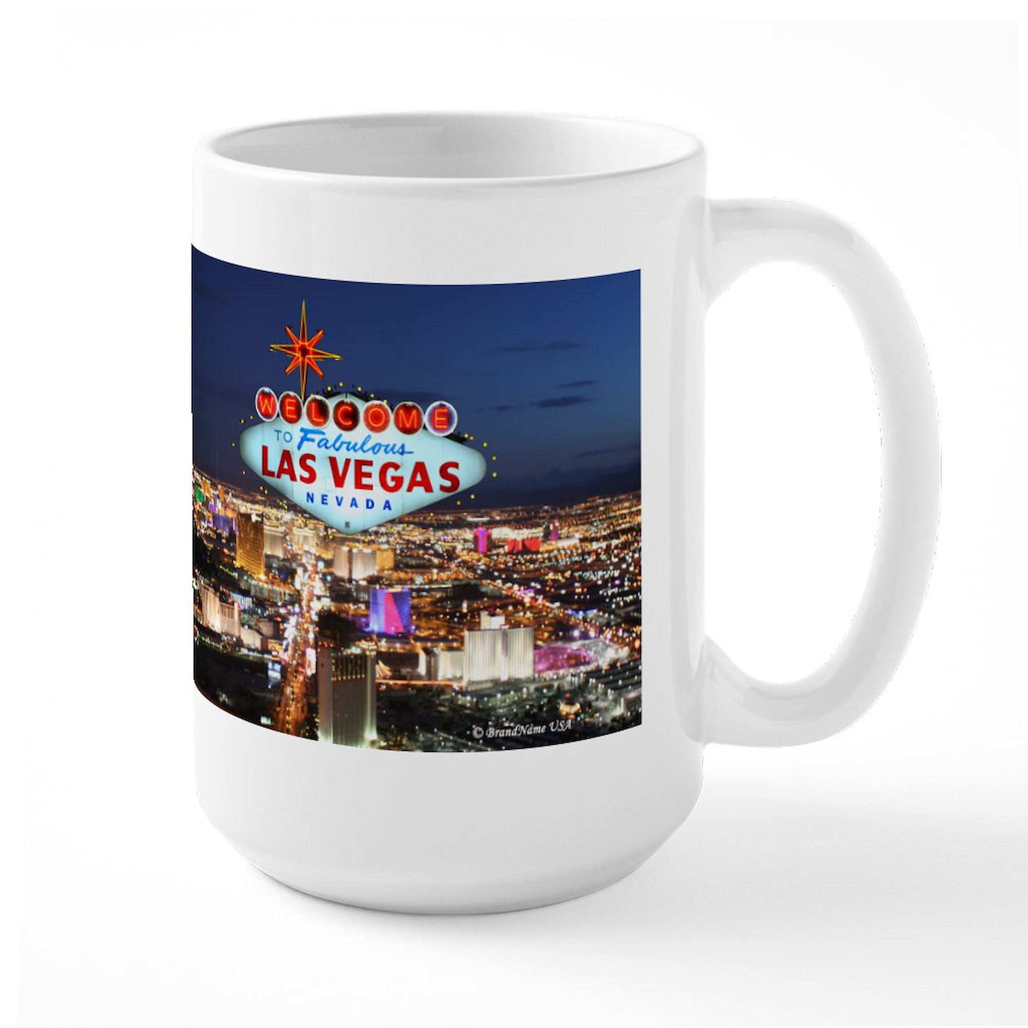 CafePress - Las Vegas Mug - 15 oz Ceramic Large White Novelty Mug