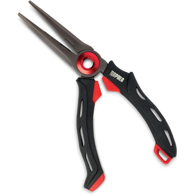 Alicates de pesca Rapala RMSPP6 Mag Spring 6 negro/rojo