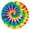 Rainbow Tie Dye, variant on Rainbow Tie Dye Spiral Pattern Round Fitted Tablecloth with Elastic Edge,Dining Table Cover Waterproof,Outdoor Round Tablecloth for Camping,Dining,Indoor and Outdoor