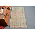 thumbnail image 2 of Small Rugs, Vintage Rug, Turkish Rug, Antique Oushak Rugs, Rugs For Entry, 2x3.3 ft Orange Rug, Floor Rugs, Handwoven Bath Mat, 13411, 2 of 10