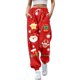 thumbnail image 1 of Gibobby pantalones afelpados para mujer Mujer Otoño e Invierno Casual moda Navidad divertido impreso cintura elástica pantalones deportivos pantalones casuales (Rojo, XL), 1 of 4