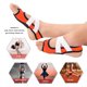 thumbnail image 5 of Calcetines antideslizantes de punta abierta para entrenamiento de baile, pilates y barra, color naranja, para mujer, 5 of 8