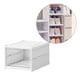 thumbnail image 4 of Zapatero plegable, caja organizadora de almacenamiento de zapatos, ahorro de espacio, organizador de zapatos apilable a prueba de polvo, contenedor, 1 capa, 4 of 8
