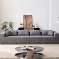 thumbnail image 2 of 4-Piece L-Shaped Corduroy Sofa / Comfortable for Long-Term Use, 2 of 4