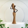 thumbnail image 6 of African Tribal Lady Statue Resin Ornament Hand Crafted Decorative Collectible Art Piece for Family and Friends Multipurpose C, 6 of 8
