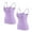 Women's Bras Purple, variant on Women's Everyday Bras, Women Camisole with Shelf Bra Spaghetti Strap Cotton Undershirts 2 Pack Layering Tank Tops with Built in Bra S-XL Mother's Day Gifts