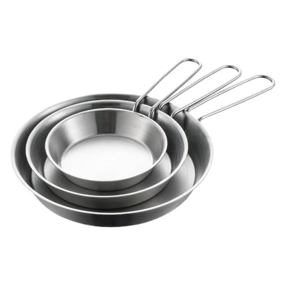 3Pcs Nonstick Frying Pans with Removable Handle Grills Pans Outdoor Cookware Quick Heating Skillets Cooking Tool