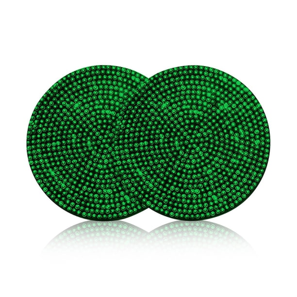 Scienceny Portavasos universal para coche Esteras de aislamiento térmico redondas Almohadillas de diamantes de imitación antideslizantes Type2 NO2