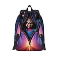 thumbnail image 2 of Lsque Chucky Pattern Canvas Daypack, Durable Backpack, High-quality Versatile Backpack,Vintage Compact Backpack-, 2 of 6