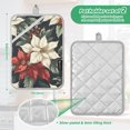 thumbnail image 6 of Yayeee Pot Holders Kitchen Heat Resistant with Pocket 7"x9.8" Cotton Oven Cooking Hot Pads, White Christmas Leaves, 6 of 7
