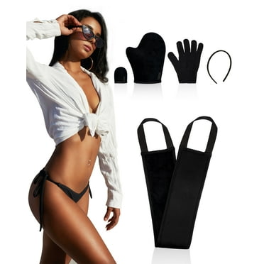 Self Tanning Mitt Applicator Kit, 5 Pcs Self Tanning Mit with Thumb and Back Lotion Applicators for Women Body Beauty