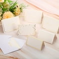 thumbnail image 5 of Tarjetas de saludo en blanco Uxcell, paquete de 50, tarjeta en blanco decorativa plegable, tono plateado blanco, 5 of 5