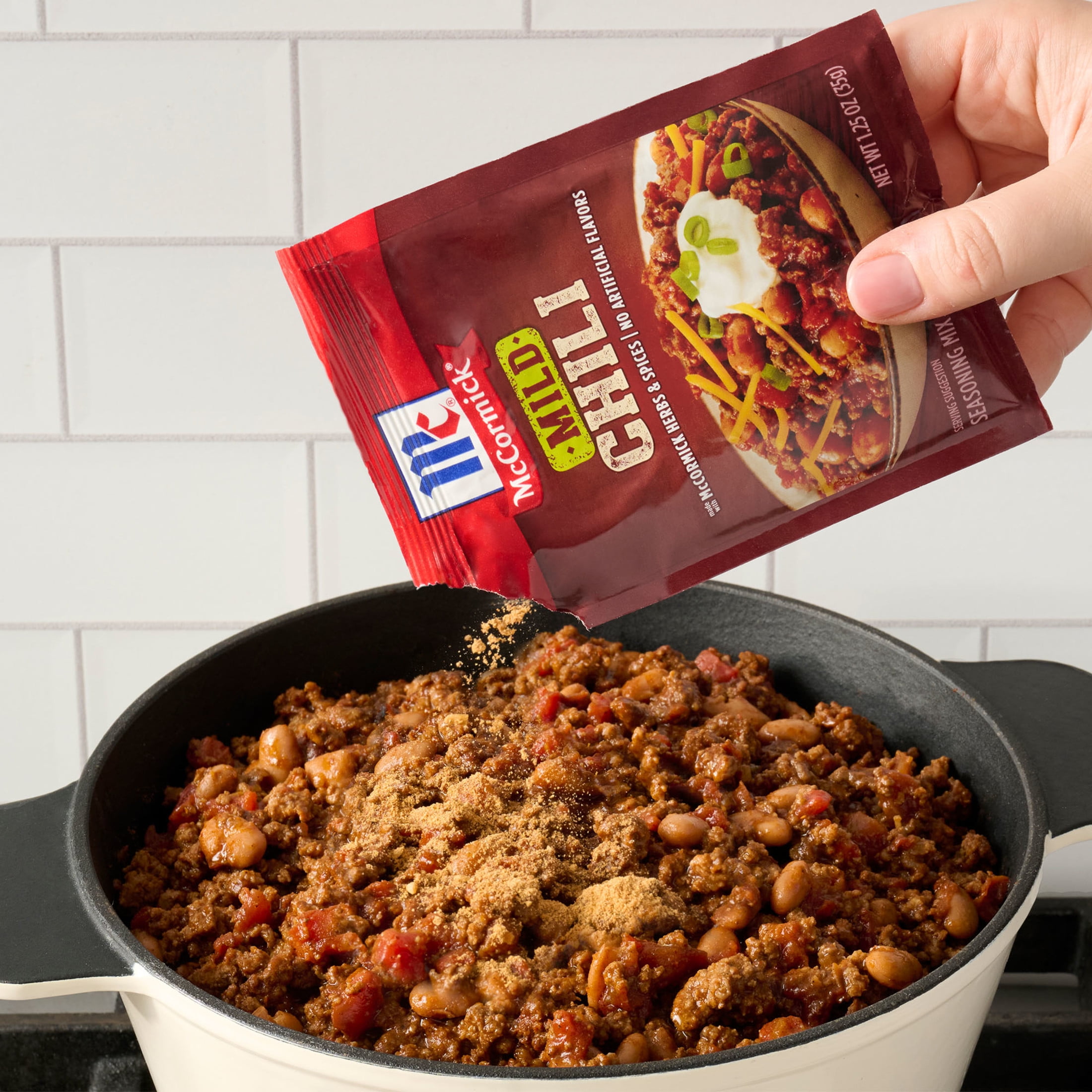 (24 pack) McCormick Mild Chili Seasoning Mix, 1.25 oz Packet