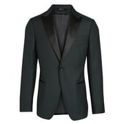 Z Zegna Mens Peak Satin Lapel Wool Tuxedo Jacket 42R Green IT 52 - NWT $1345