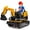 Yellow, variant on 2 IN 1 12V12AH Powered Kids Ride on Excavator Bulldozer 360°Electric Traxcavator 3-Speed w/Music,Toolbox,Remote Control（Red）