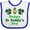 White and Royal, variant on Inktastic Happy St Paddy's Day Boys or Girls Baby Bib