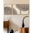 thumbnail image 4 of SHENIFY Farmhouse Vintage Abstract Drawings Rustic Modern Wall Art Set Gray Wood Tree Ring Spirals Nature Art Decor for Living Room Bedroom 11x14in3pcs Natural Framed, 4 of 5