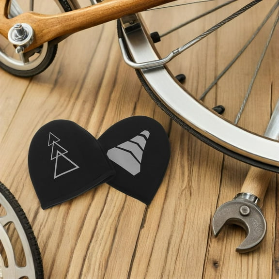 ELAYARD Black Neoprene Cycling Overshoes Half Cover Design for Road and Mountain Biking