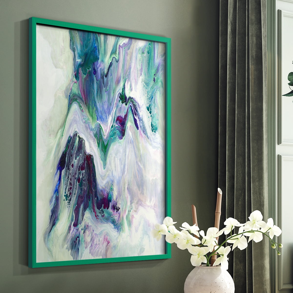 Wild River Framed Print in Green Solid Wood 8 x 10 Framed Print