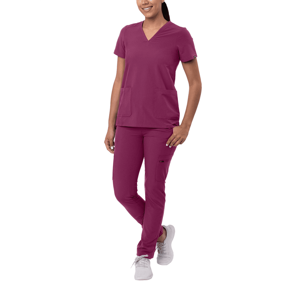 Adar Adar Addition GoBasic Scrub Set For Women Slim VNeck Scrub