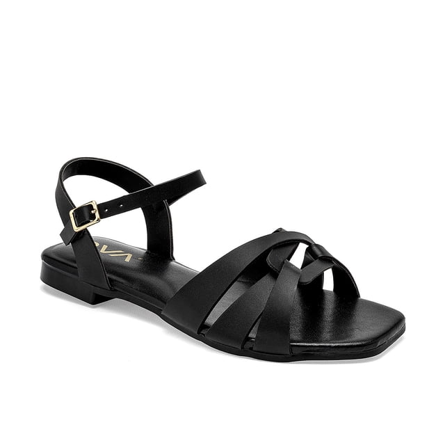 SANDALIA PLANA DVA NEGRO 141519
