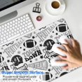 thumbnail image 4 of Long Mouse Pads for Desk,Football Words Pattern Desk Mats on Top Of Desks, Desk Mouse Pad Extra Large with 3mm Non-Slip Base and Stitched Edge for Gaming,Office,Work,Home 31.5"x11.8", 4 of 6