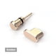 thumbnail image 2 of Cateissary 3,5mm 2 unids/set puerto de carga + puerto de auriculares enchufe de polvo reemplazo Universal para teléfono móvil Android tapón de Teléfono y Comunicación oro, 2 of 6