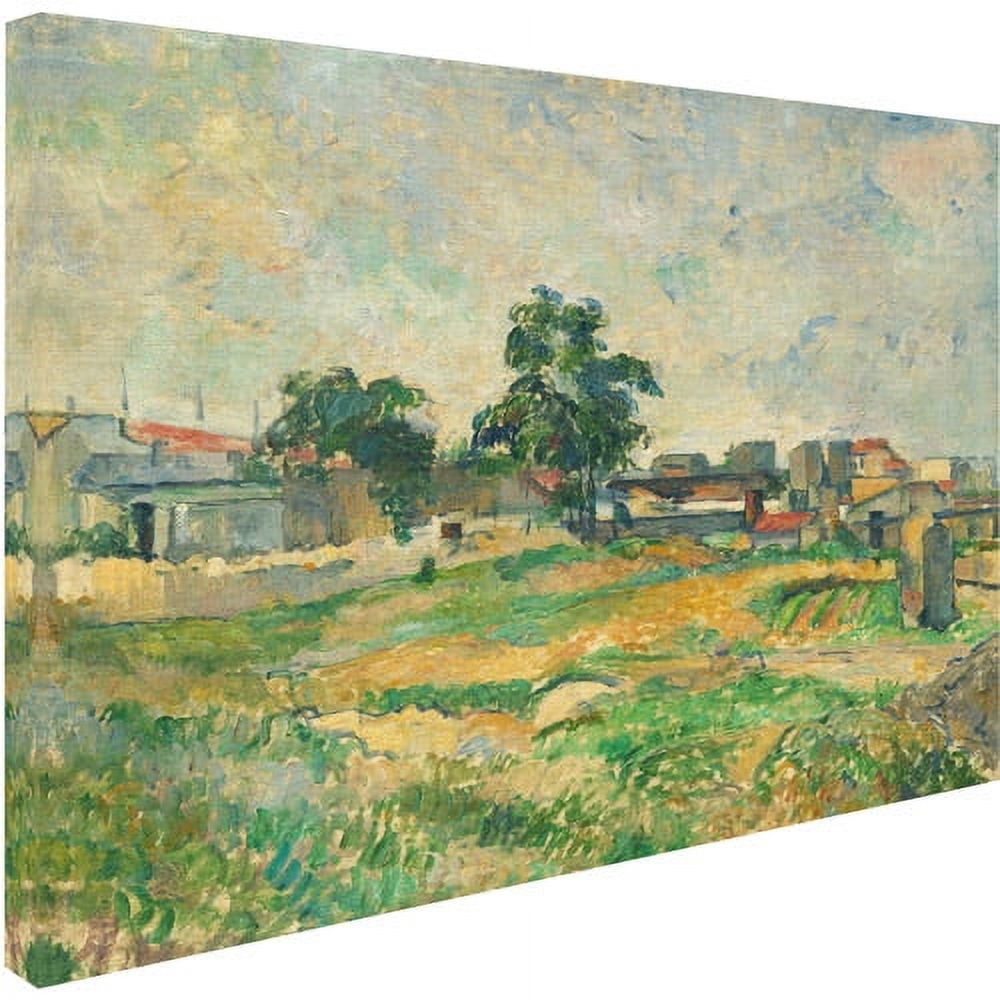 Trademark Fine Art "Landscape Near Paris" 1876 Canvas Art by Paul Cezanne