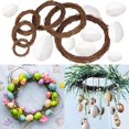 thumbnail image 1 of 1SET Easter Foam Plastic Eggs DIY Rattan Wreath Happy Easter Bunny Rabbit Colorful Craft Kids Gift Home Party Decoration, 1 of 5
