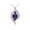 Amethyst, variant on Necklace Sterling Silver 925 Designer Necklace Marquise Gemstone & Diamonds Pendant 18" Chain 10X5MM Amethyst February Birthstone Womens Jewelry Silver Necklace