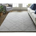 thumbnail image 2 of Feizy Redford Transitional Solid, Gray/Silver, 2' x 3' Accent Rug Sheen Handmade Casual Geometric Floor Rug for Living room Bedroom, 2 of 8