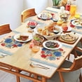 thumbnail image 2 of Linen Placemats Set Of 4 11.8x17.7 Inch,Pioneer Colorful Flowers Fabric Table Mats,Resistant Washable Wipeable Table Mat for Party Kitchen Dining Home Decor, 2 of 6