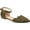 Olive, variant on Journee Womens Lana Buckle Pointed Toe Ballet Flats, Widths Available