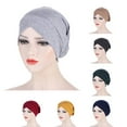 thumbnail image 3 of Foulard Couleur Unie Coton Extensible Accessoires de Cheveux Headwrap pour Femmes, 3 of 6