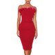 thumbnail image 1 of VISgogo Vestido ajustado para mujer, sin tirantes, sin mangas, con ribete de plumas, de color sólido, para fiesta de noche, vestidos a media pierna VISgogo  moda, 1 of 4