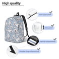 thumbnail image 3 of Saiise Lily Flower Print Laptop Backpack - Adjustable Shoulder Straps, Water-Resistant, Large Capacity, Stylish Design, Unisex for School, Office, Travel-Small, 3 of 5