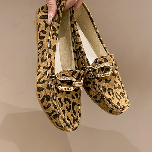 Low clearance leopard heels