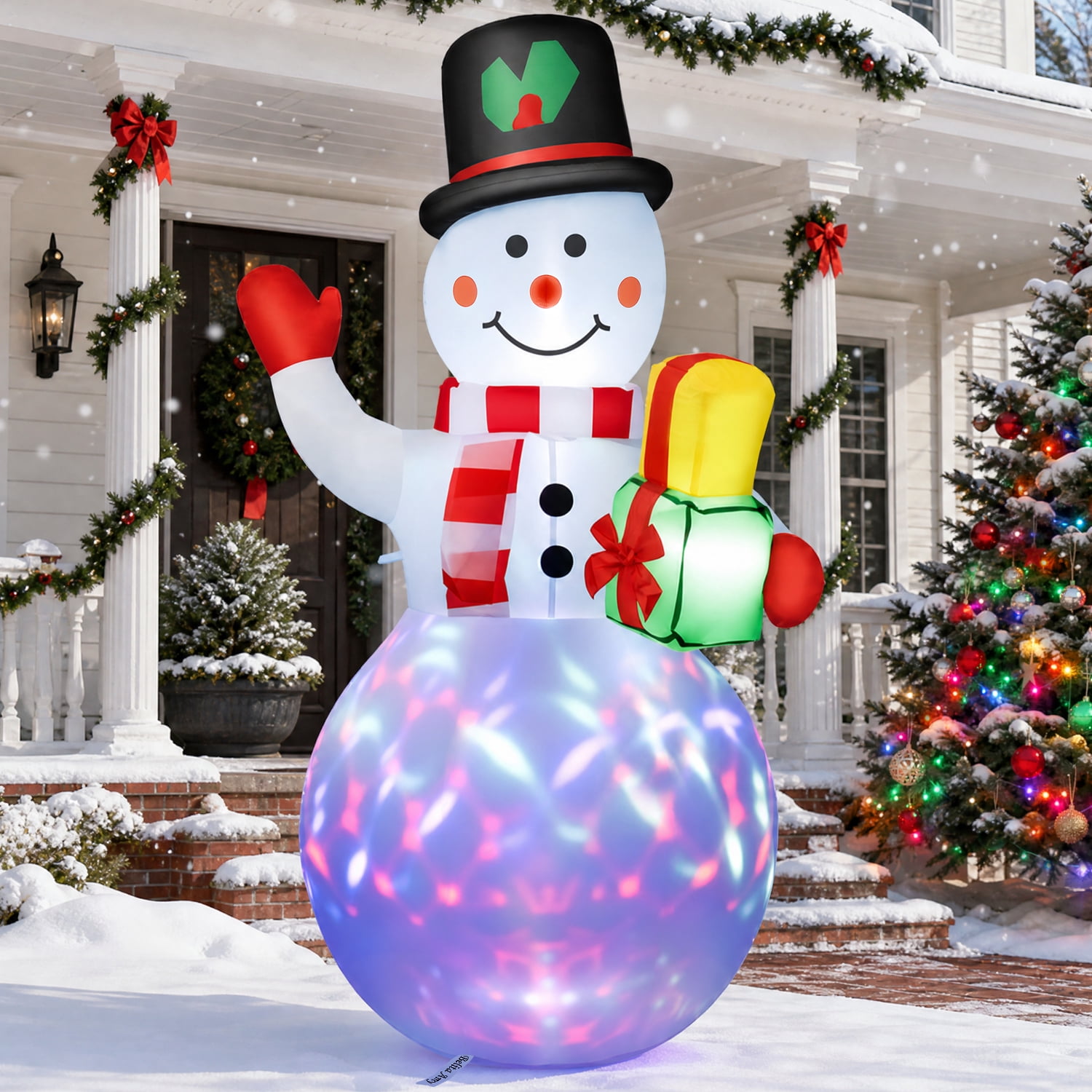 Best Choice Products 4-Piece 2D Lighted Snowman Family Set with
