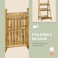 thumbnail image 5 of Outsunny 24'' Wooden Plant Stand, 3-Tier Foldable Flower Stand Ladder Display Plant Shelf with Slatted Bottom for Garden Indoor Outdoor, 5 of 9