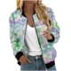 thumbnail image 2 of Chaquetas y abrigos casuales de manga larga sin capucha para mujer, chaqueta con cremallera y bolsillo estampado a la moda, abrigo de poliéster para mujer, 2 of 5