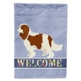 thumbnail image 1 of Carolines Treasures CK3588GF Cavalier Spaniel Welcome Garden Size Flag, 1 of 3