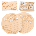 thumbnail image 5 of 6 Pcs Panneau d'Affichage Pendentif Plaque Commémorative en Bois Annonce Panneau Rond en Bois, 5 of 5
