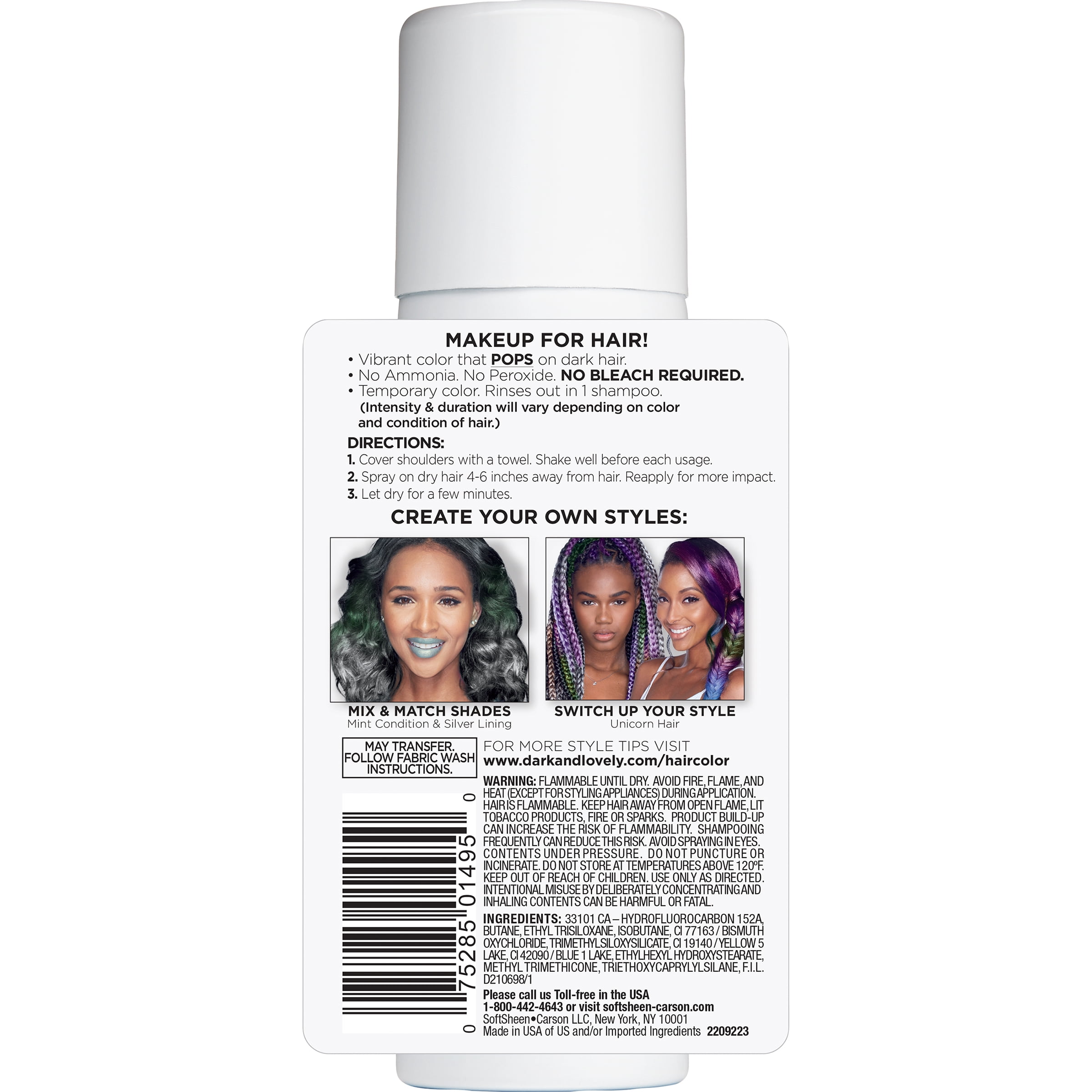 SoftSheen-Carson Dark and Lovely Go Intense Temporary Hair Color Sprays, Mint Condition, 2 oz